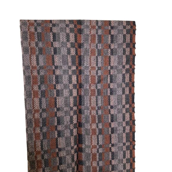 Prima Maglia Hand Loomed Wool Geometric Multicolored Scarf Unisex 13.5” X 60” - Picture 3 of 11